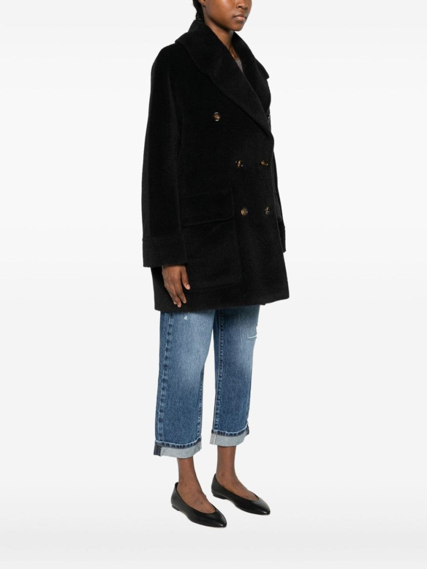 Tagliatore Double-Breasted Alpaca And Virgin Wool Coat