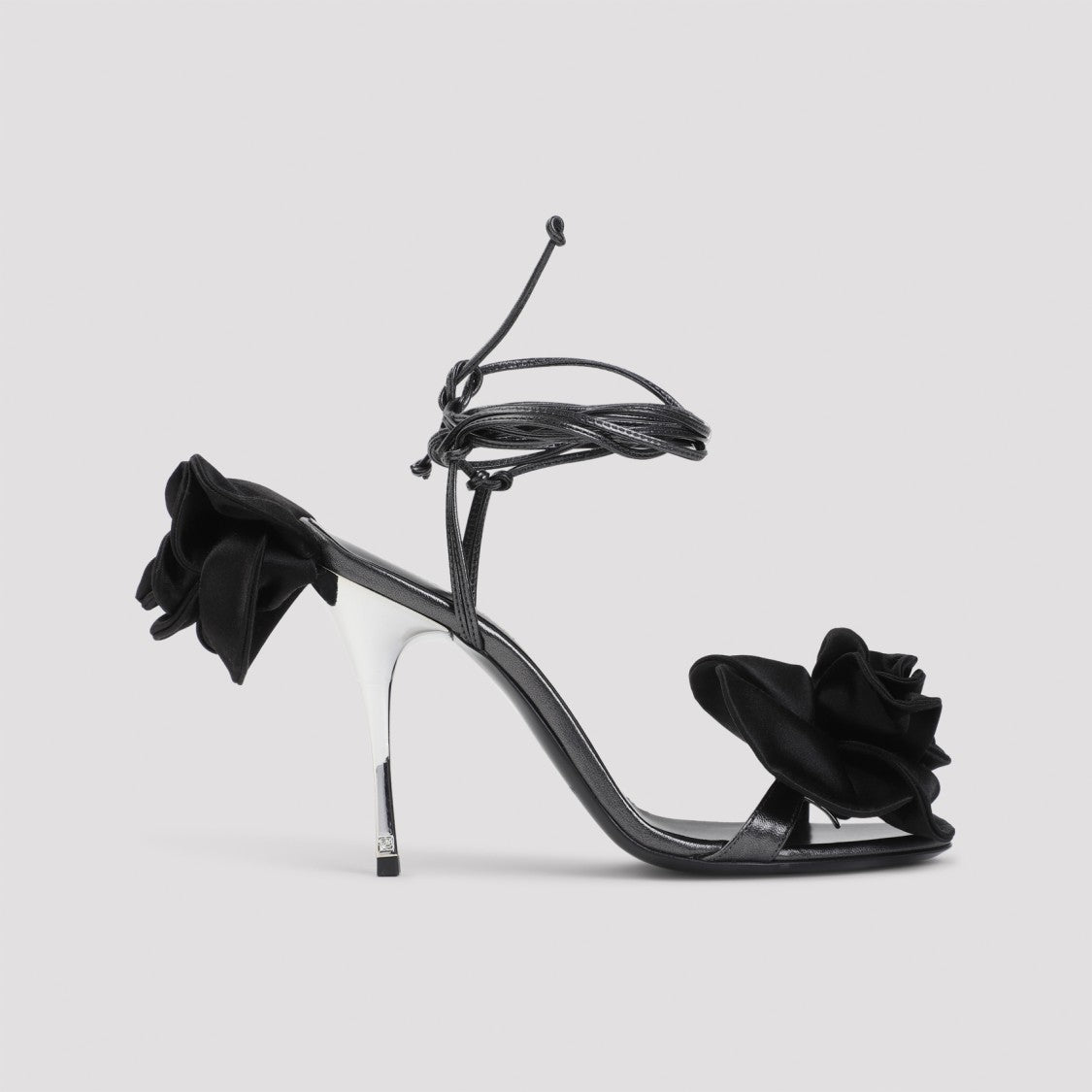 Magda Butrym Black Calf Leather Flower Shoes