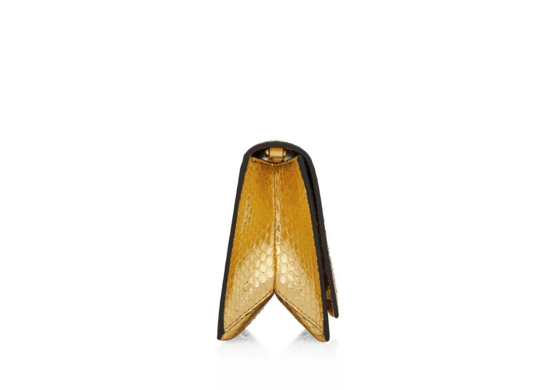Tom Ford Tf Disco Gold Python Bag
