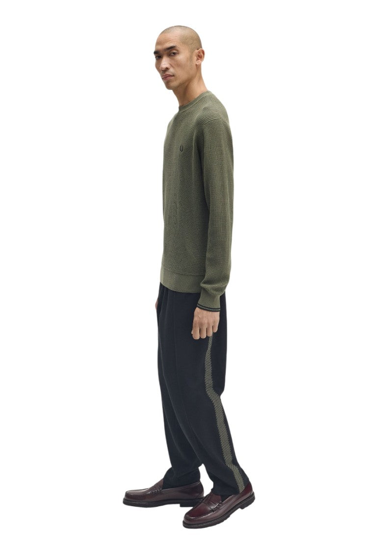 Fred Perry Embroidered Laurel Wreath Crew Neck Sweater