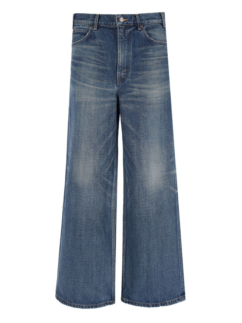 Céline "Surf Flare" Wide-Leg Jeans Blue