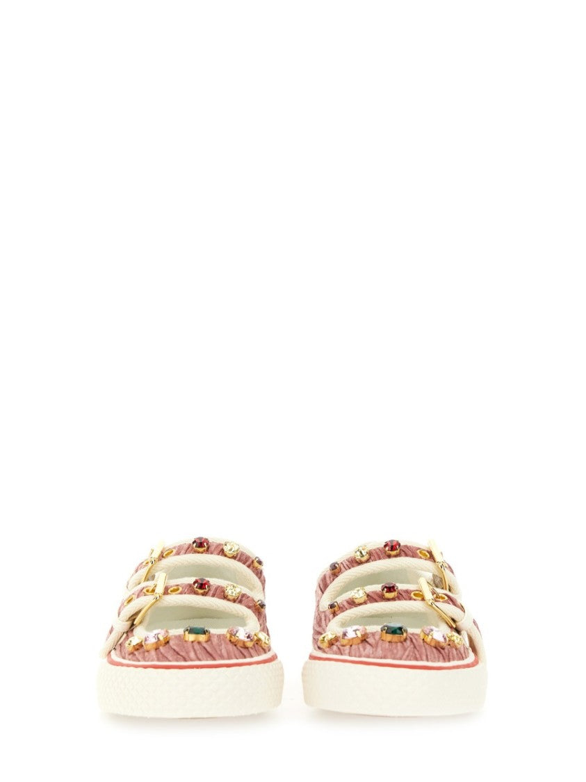 Valentino Garavani Velvet "Dollyboard" Ballerina Sneaker