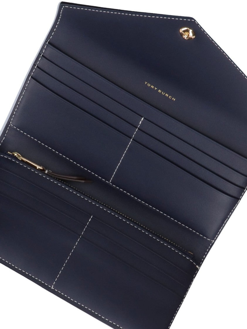 Tory Burch Trifold Wallet "T Monogram" – Beige