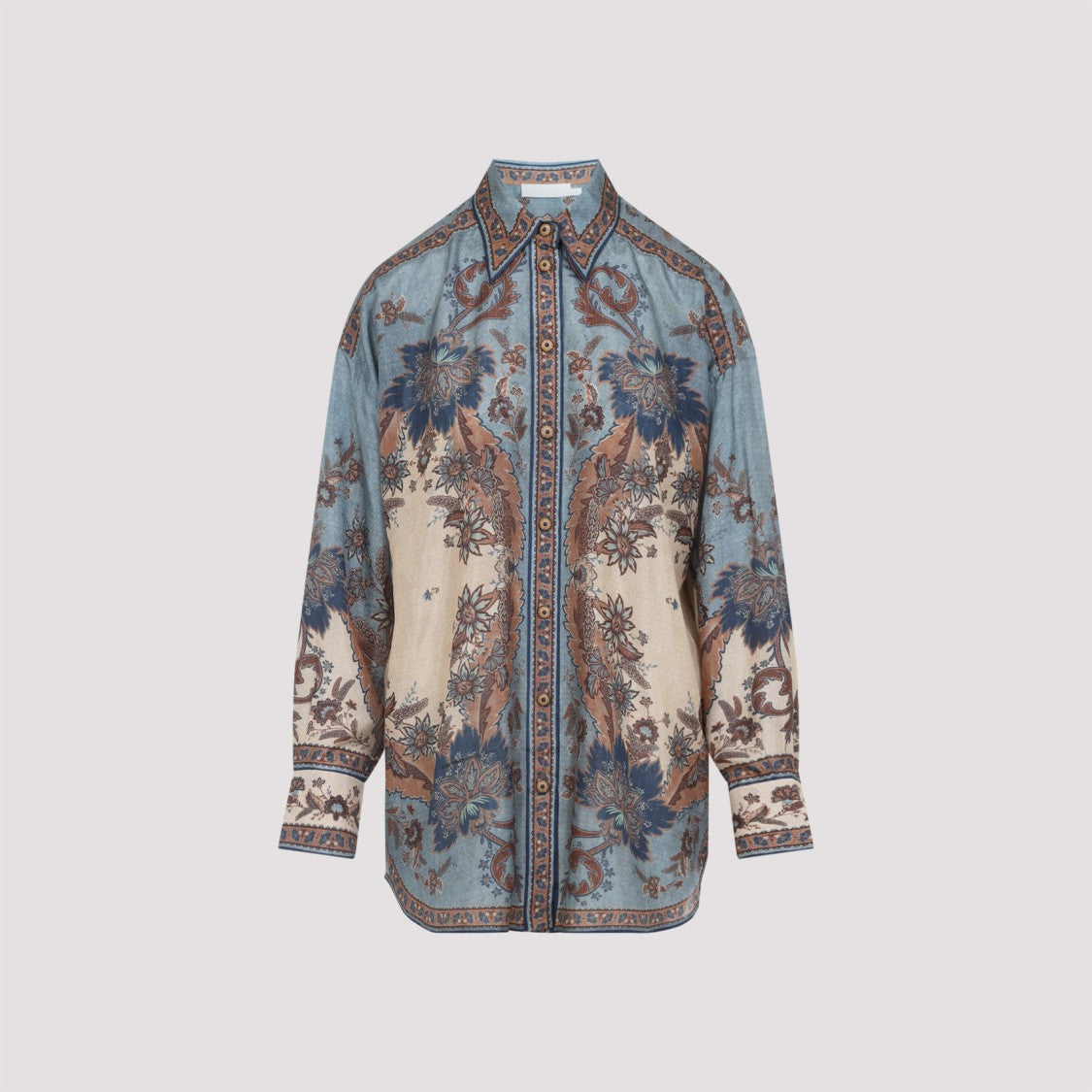 Zimmermann Multicolor Floral Silk Shirt