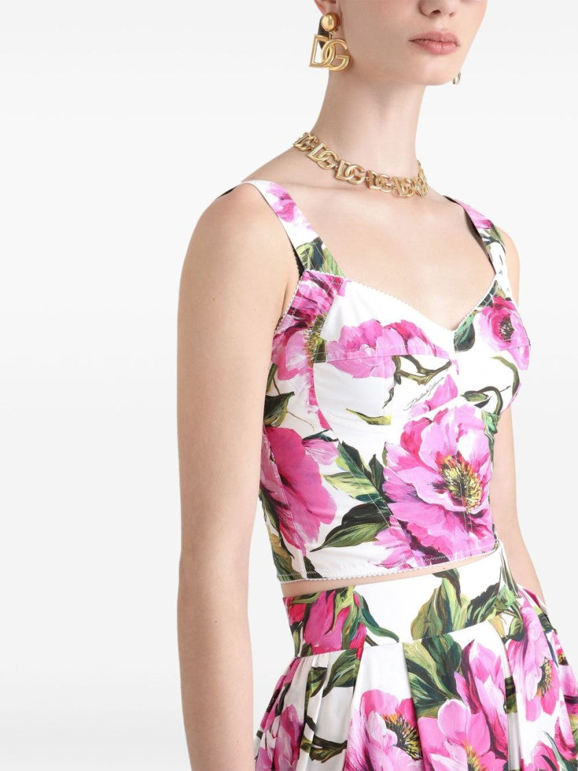 Dolce & Gabbana Top With Flower Print