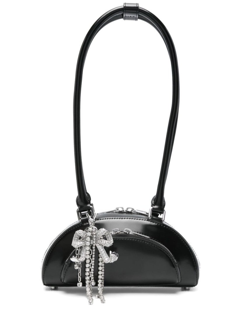 Self-Portrait Glossy Half-Moon Shoulder Bag