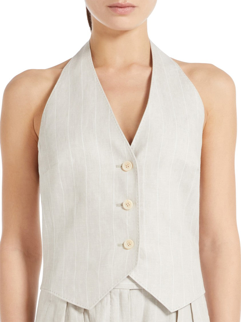 Max Mara Batavia Cotton-Linen Vest