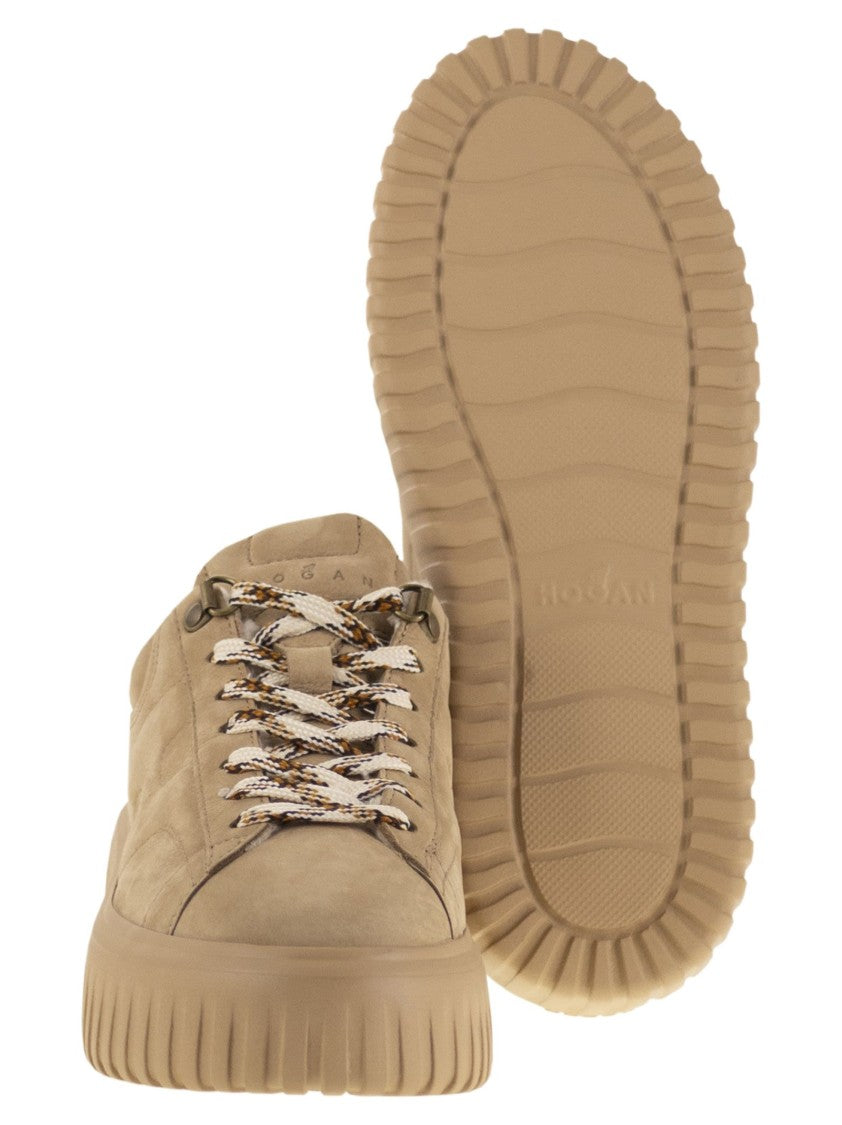 Hogan H-Stripes Nubuck Trainers