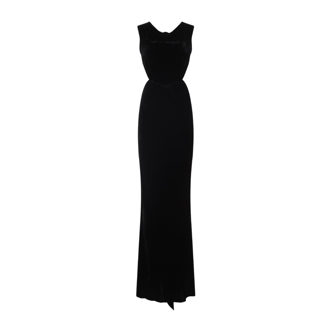 Rick Owens Black Evening Dress With Deep V-Neckline And Cutout Detail