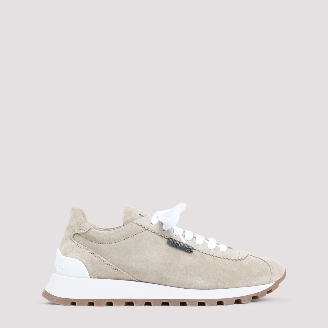 Brunello Cucinelli Suede Sneakers With Contrasting Rubber Sole