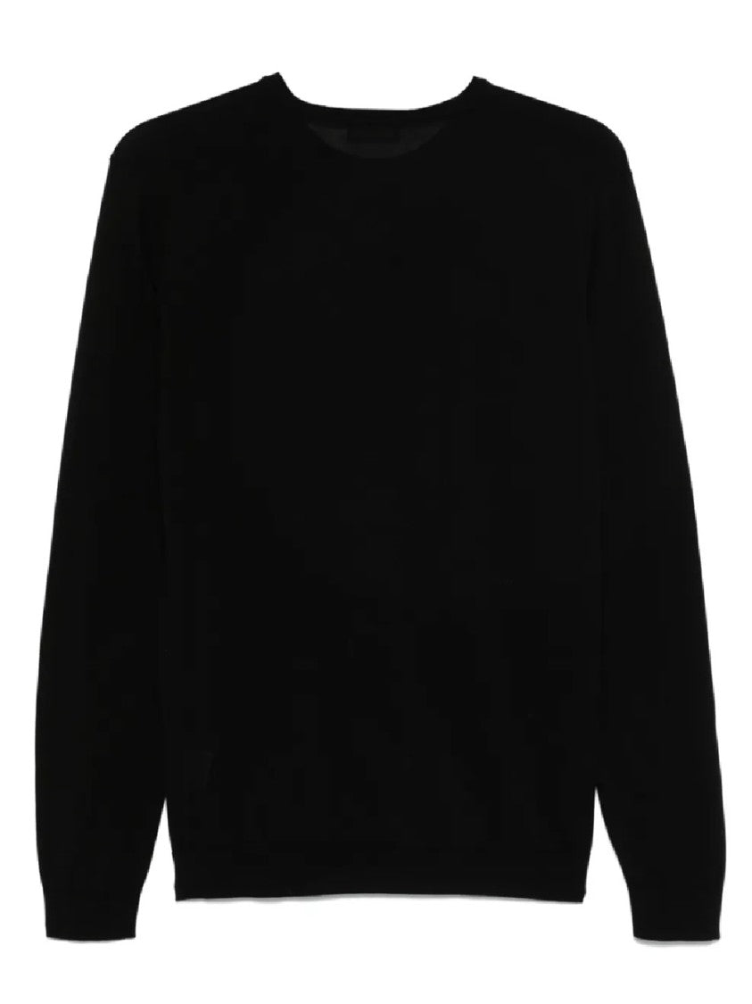 Roberto Collina Long-Sleeved Crew Neck Sweater With Design