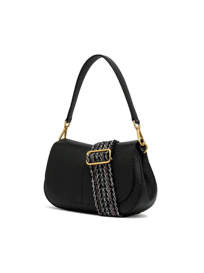 Gianni Chiarini Structured Black Maxi-Grain Leather Handbag
