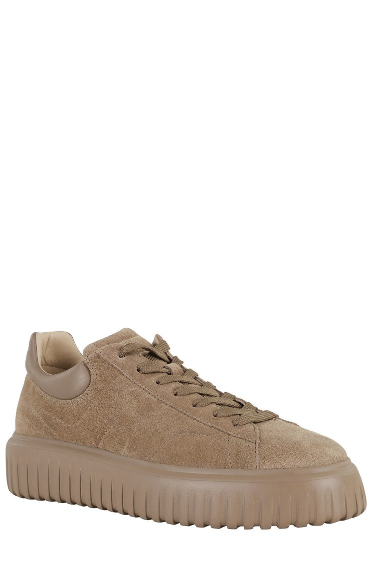 Hogan H Stripes Allacciato H Sneakers With Suede Upper And Rubber Sole