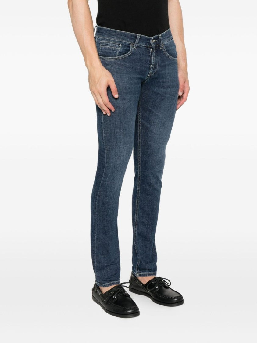 Dondup Slim-Fit Five-Pocket Jeans In Medium Blue Wash