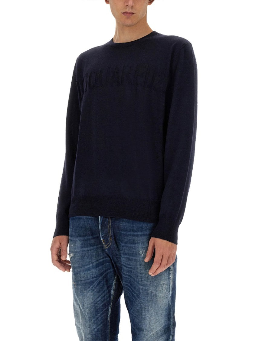 Dsquared2 Black Wool Jersey