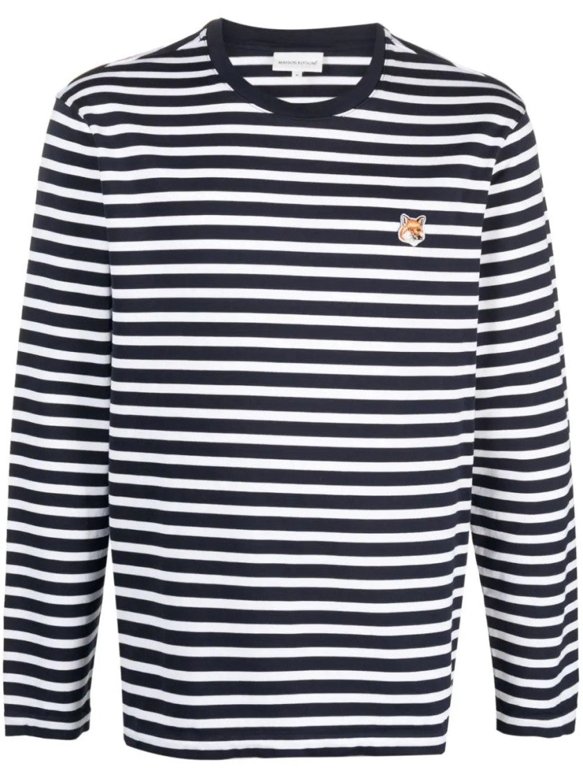 Maison Kitsuné Fox Head Patch Marin Tee Shirt