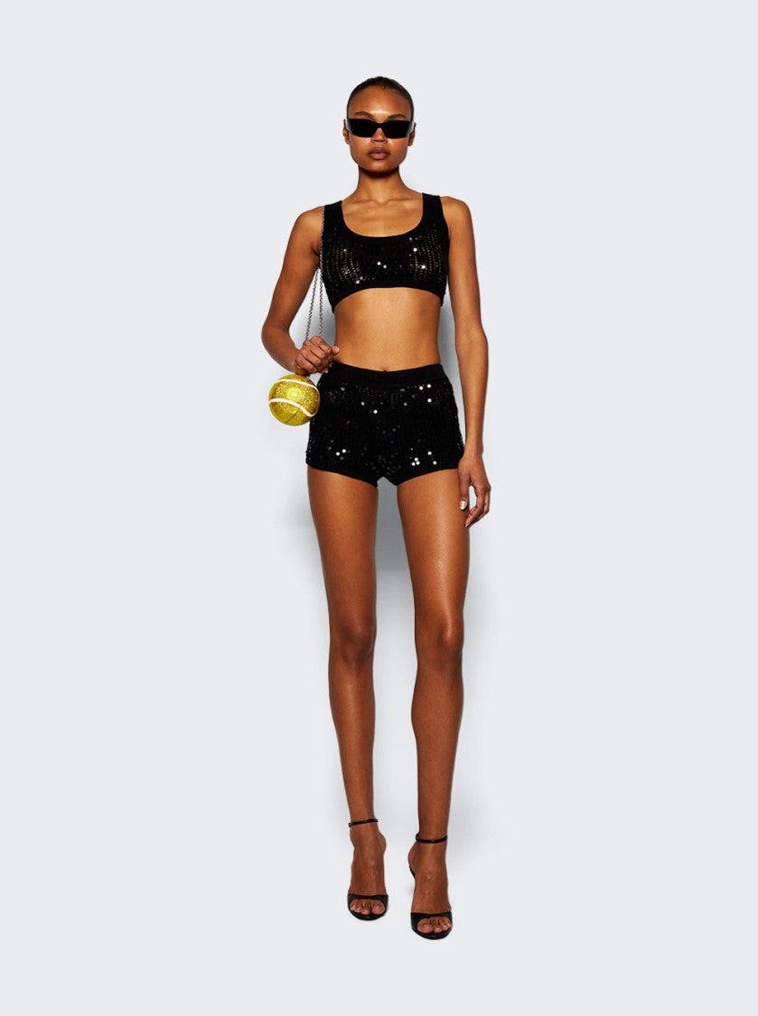 Judith Leiber Tennis Ball Clutch Yellow And White Crystal