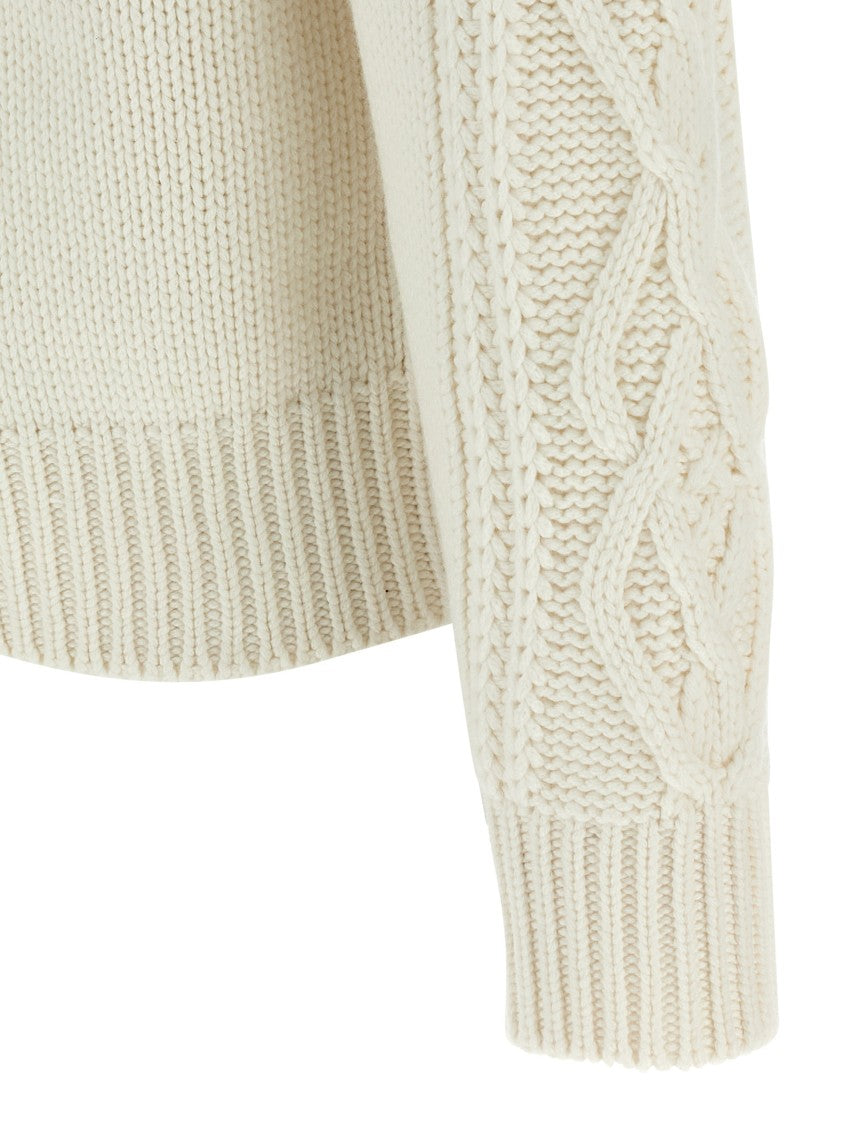 Brunello Cucinelli Cable Knit Cashmere Cardigan With Logo Buttons