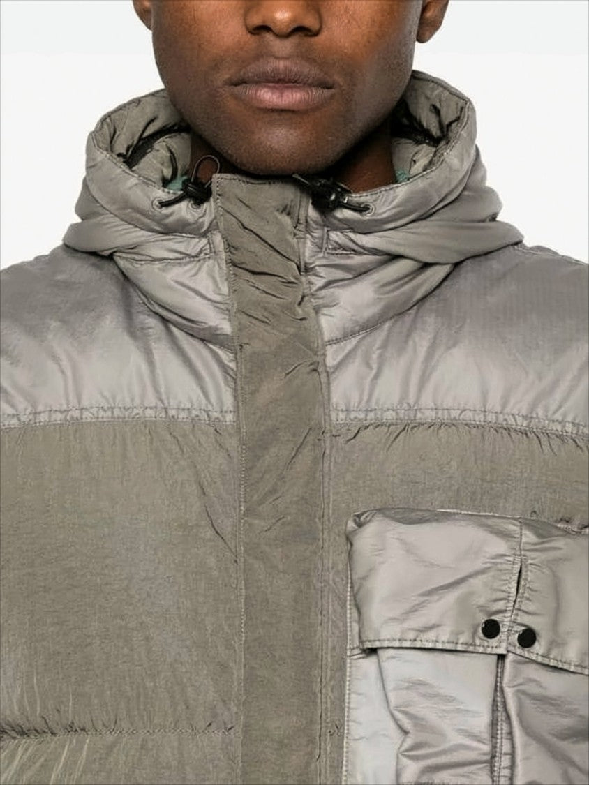 C.P. Company Boxy Cropped Padded Jacket With Horizontal Quilting