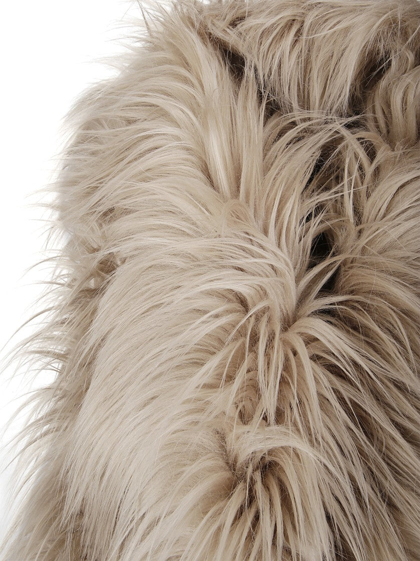 Bb Couture Sleeveless Faux Fur Vest With Straight Hem And Relaxed Fit