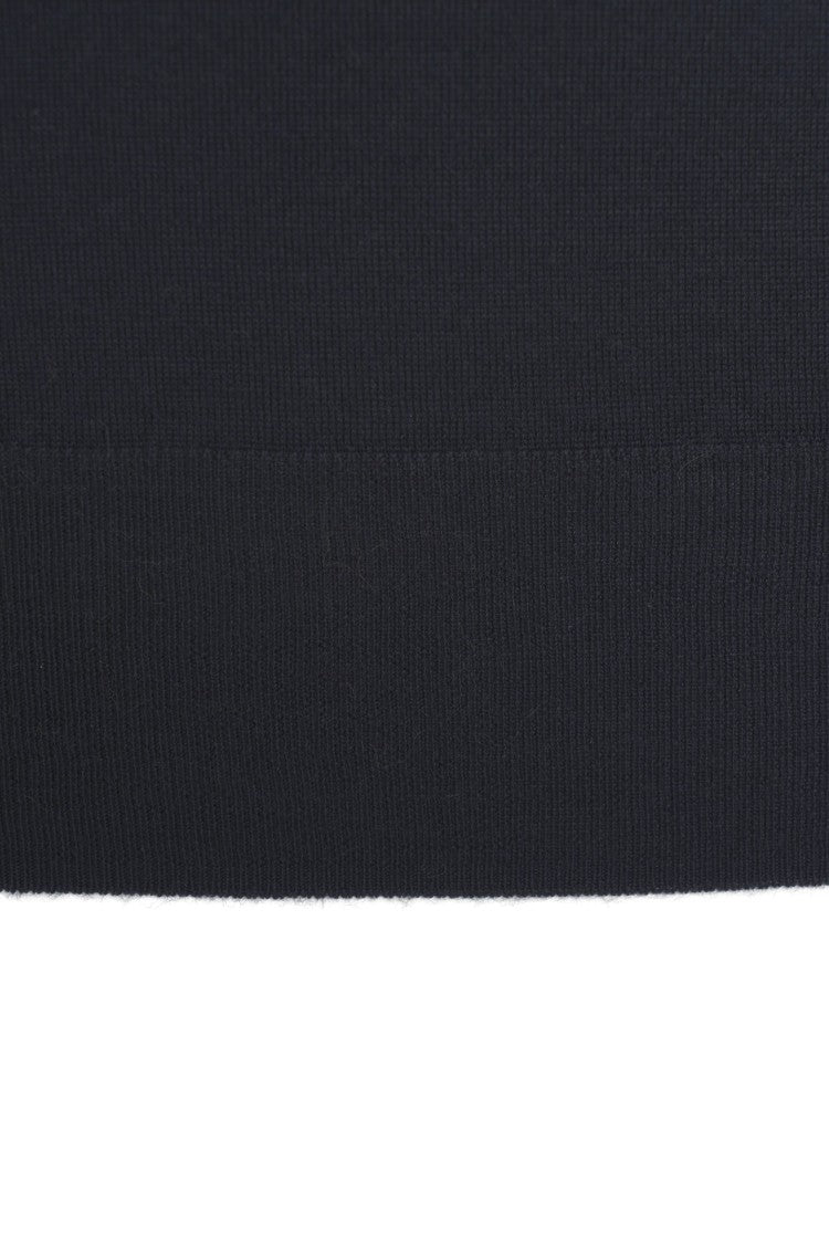 Paolo Pecora Blue Turtleneck Sweater With Ribbed Finishing
