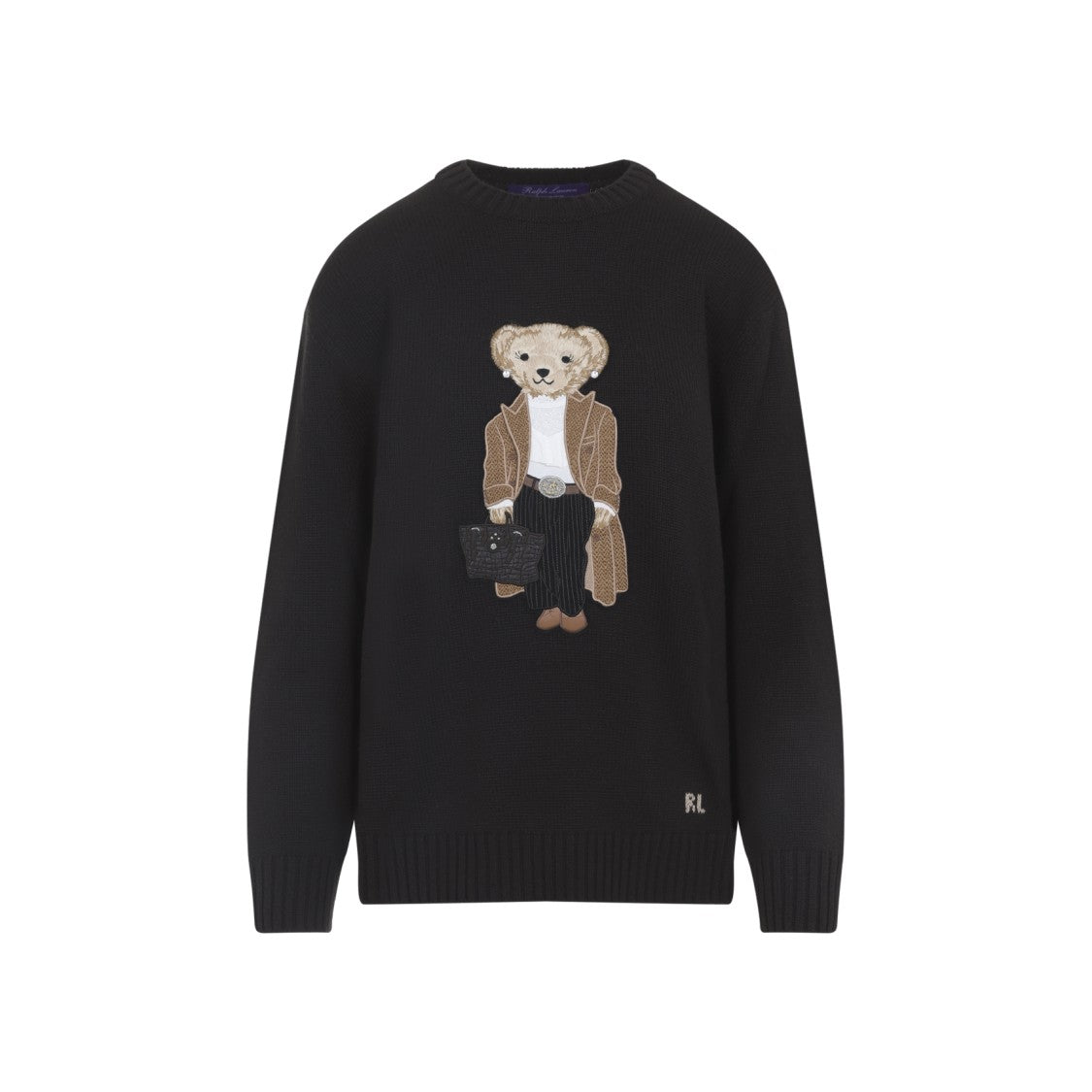 Polo Ralph Lauren Cashmere Sweater With Playful Embroidered Bear Motif