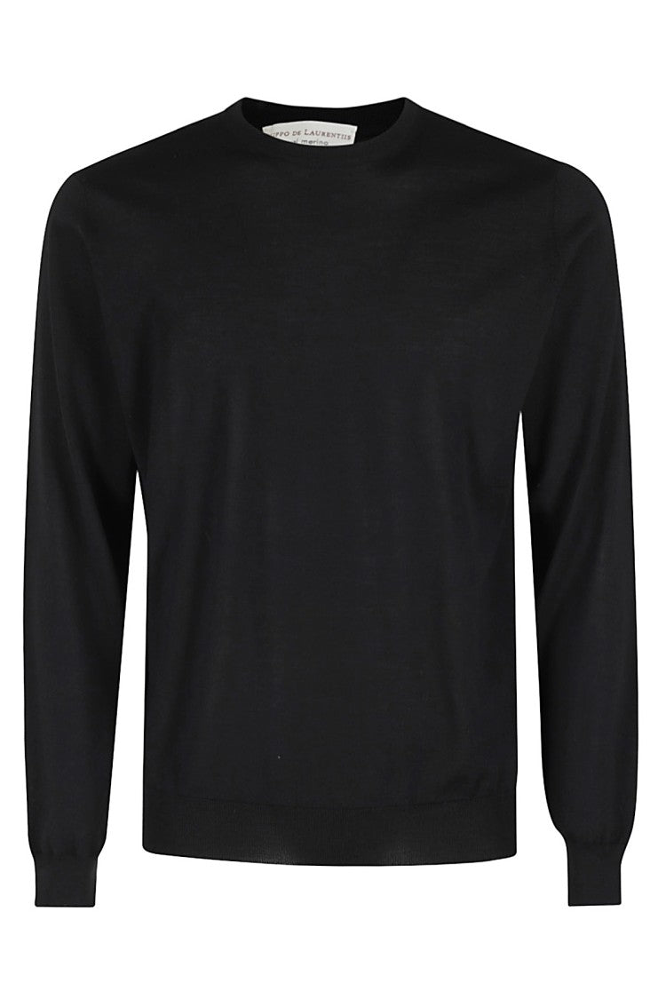 Filippo De Laurentis Crew Neck Sweater In Superfine Merino Wool