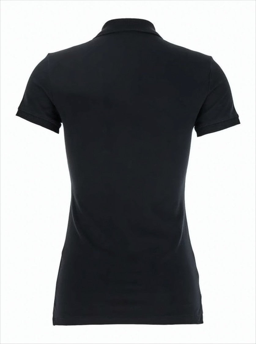 Polo Ralph Lauren Fitted Black Polo Shirt With Classic Collar And Embroidered Logo