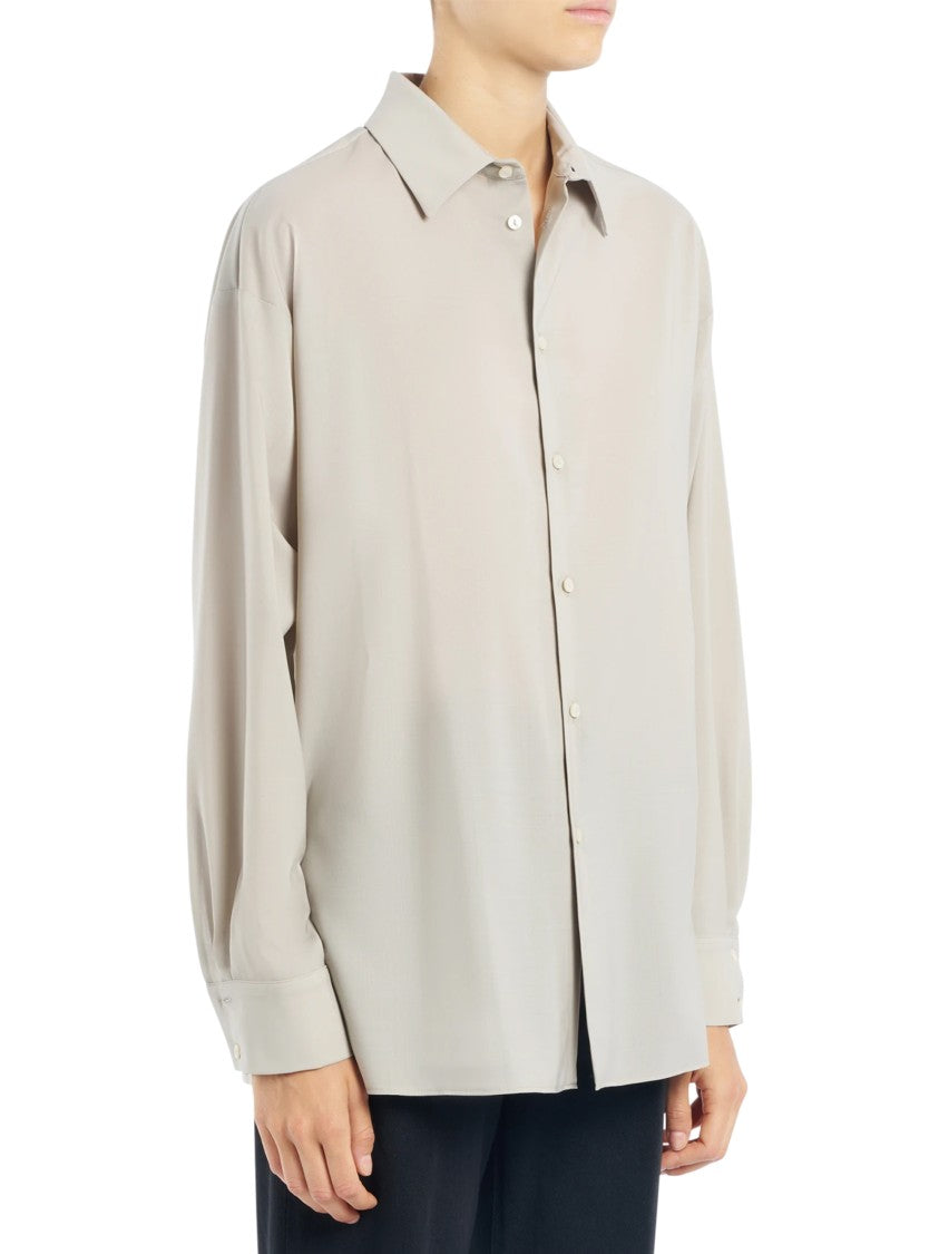 Dondup Tailored Fit Black Shirt With Button-Down Front