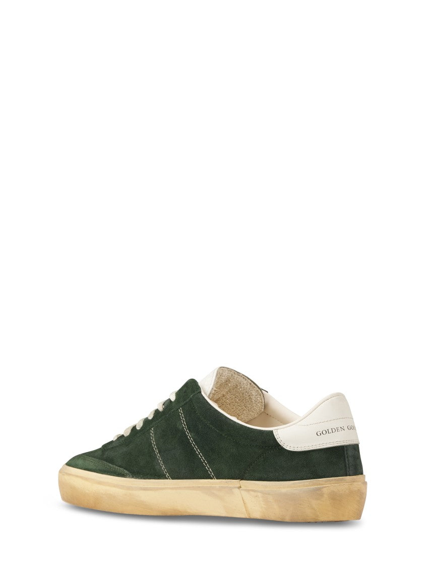 Golden Goose Deep Green Suede Sneakers