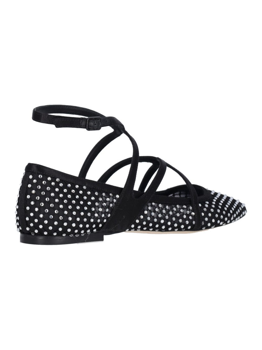 Jimmy Choo "Astoria" Ballerinas With Strass – Black
