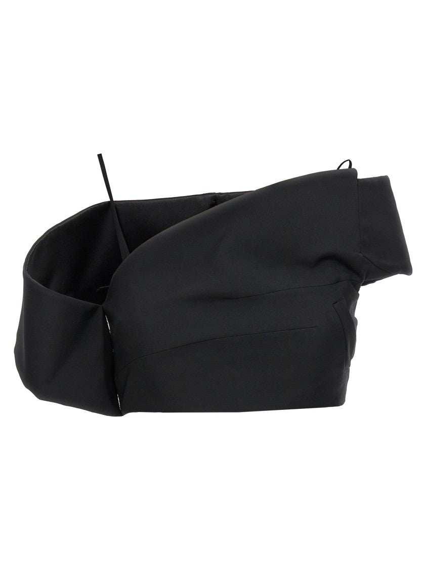 Mcqueen Crop Lapel Corset' Top