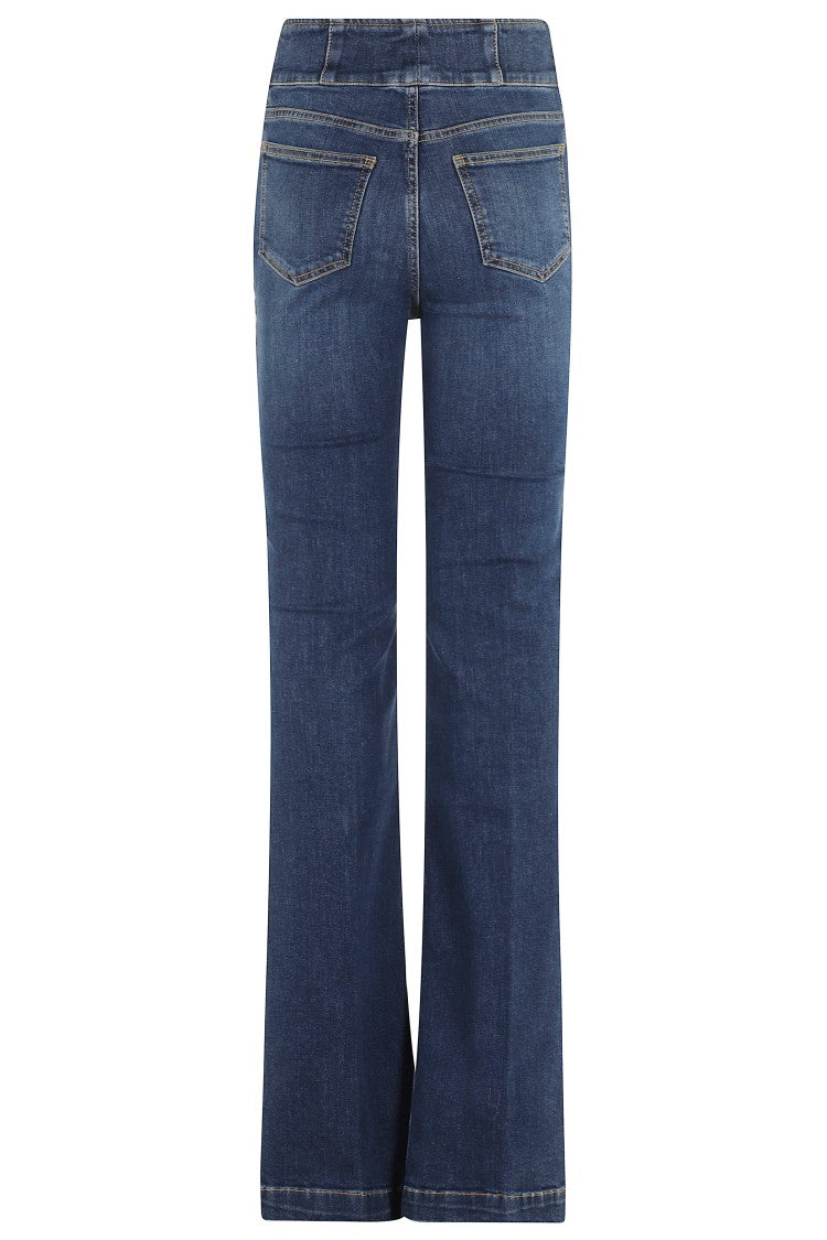 Elisabetta Franchi High-Waisted Blue Denim Jeans