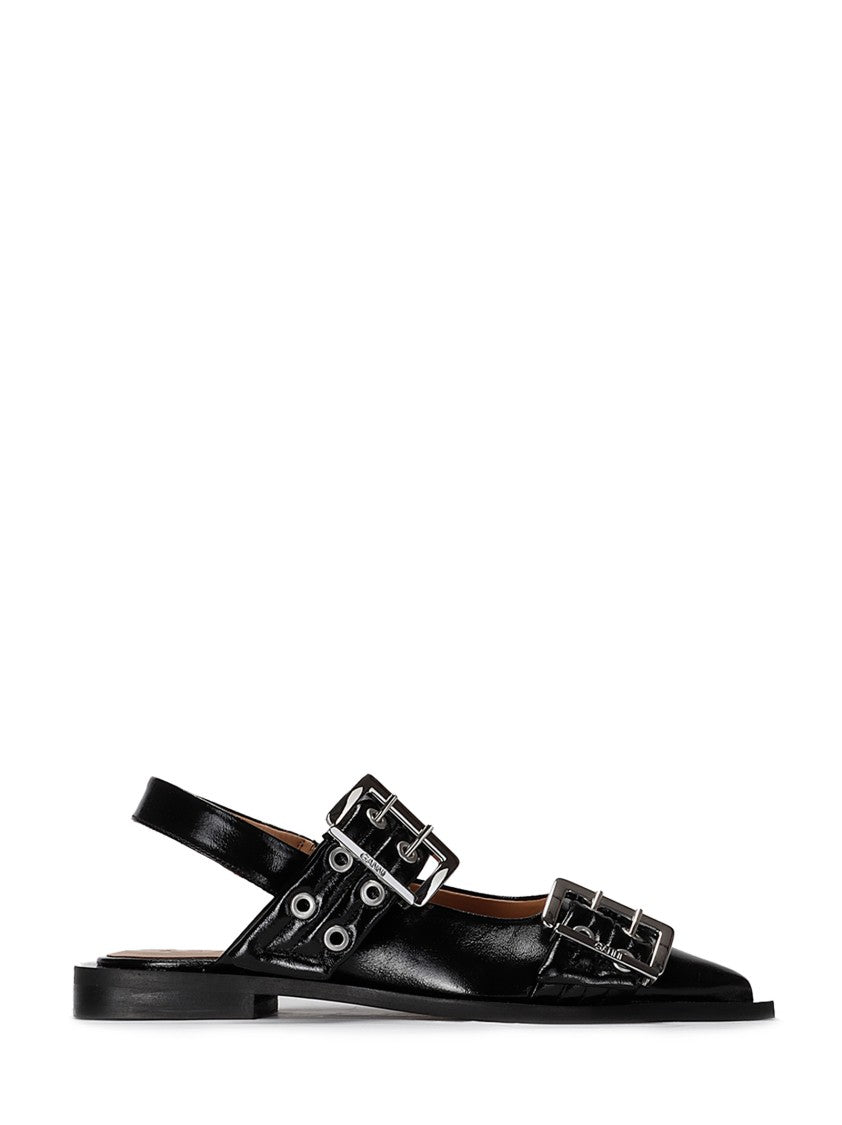Ganni Feminine Buckle Ballerina Naplack