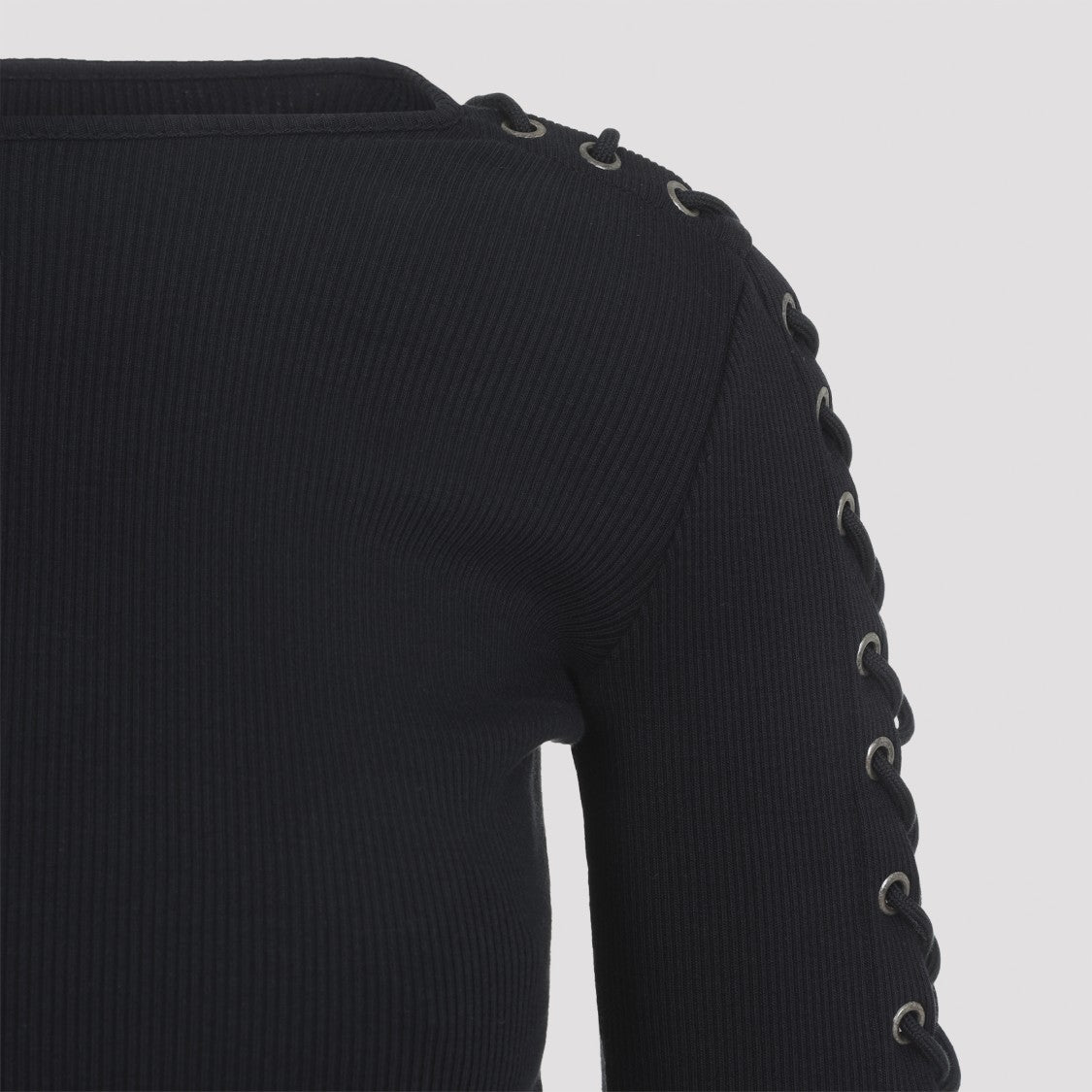 Balenciaga Fitted Long-Sleeve Top With Ribbed Texture