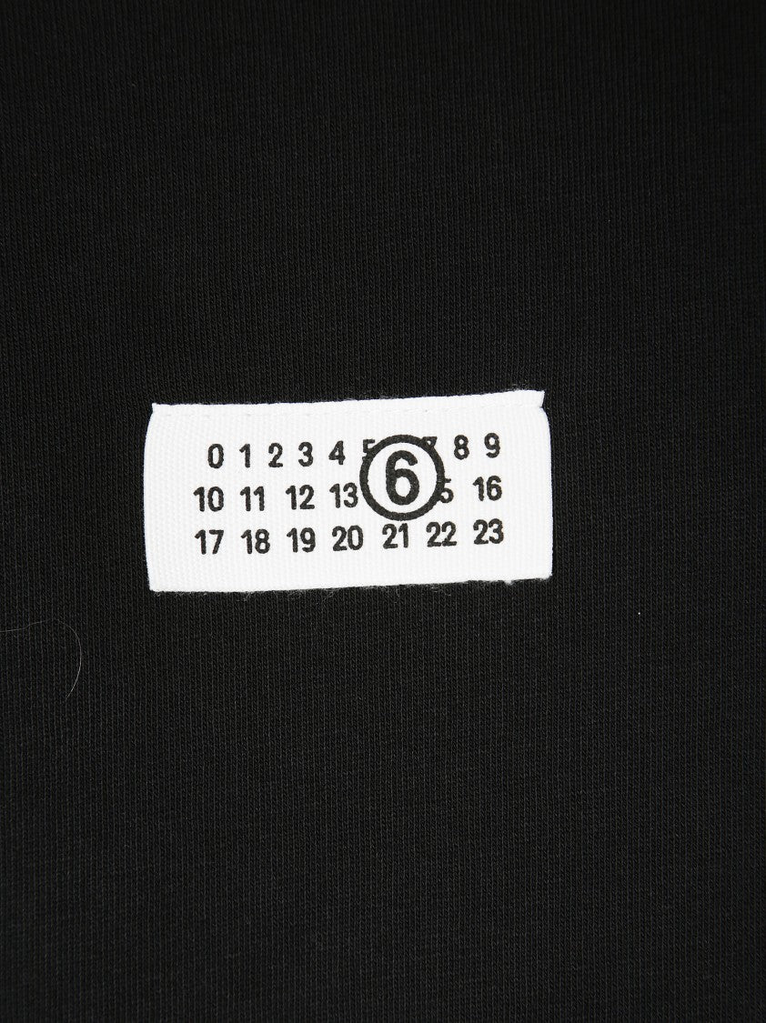 Mm6 By Maison Margiela Relaxed Fit Crew Neck Sweatshirt With Ribbed Detailing