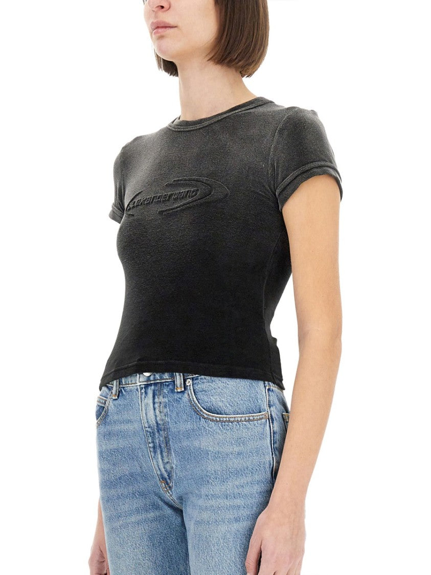 T By Alexander Wang Slim Fit Black T-Shirt