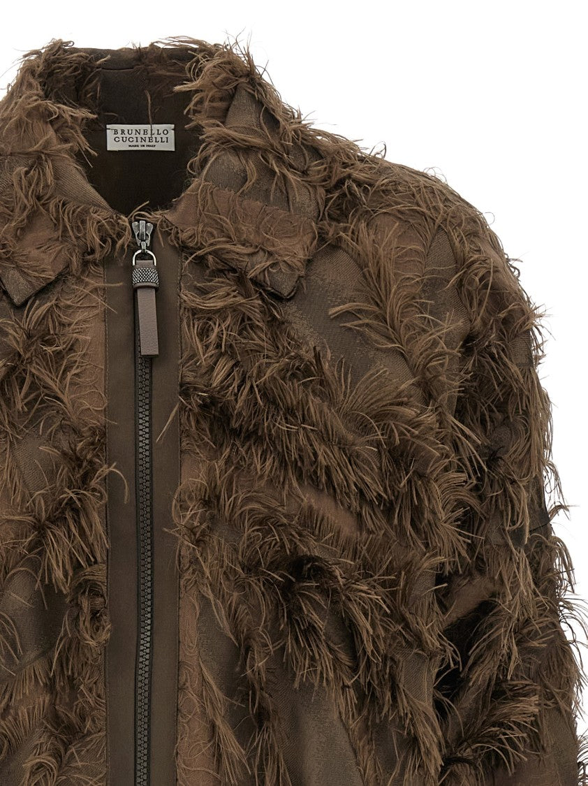 Brunello Cucinelli Dracaena' Fil Coupé Bomber Jacket