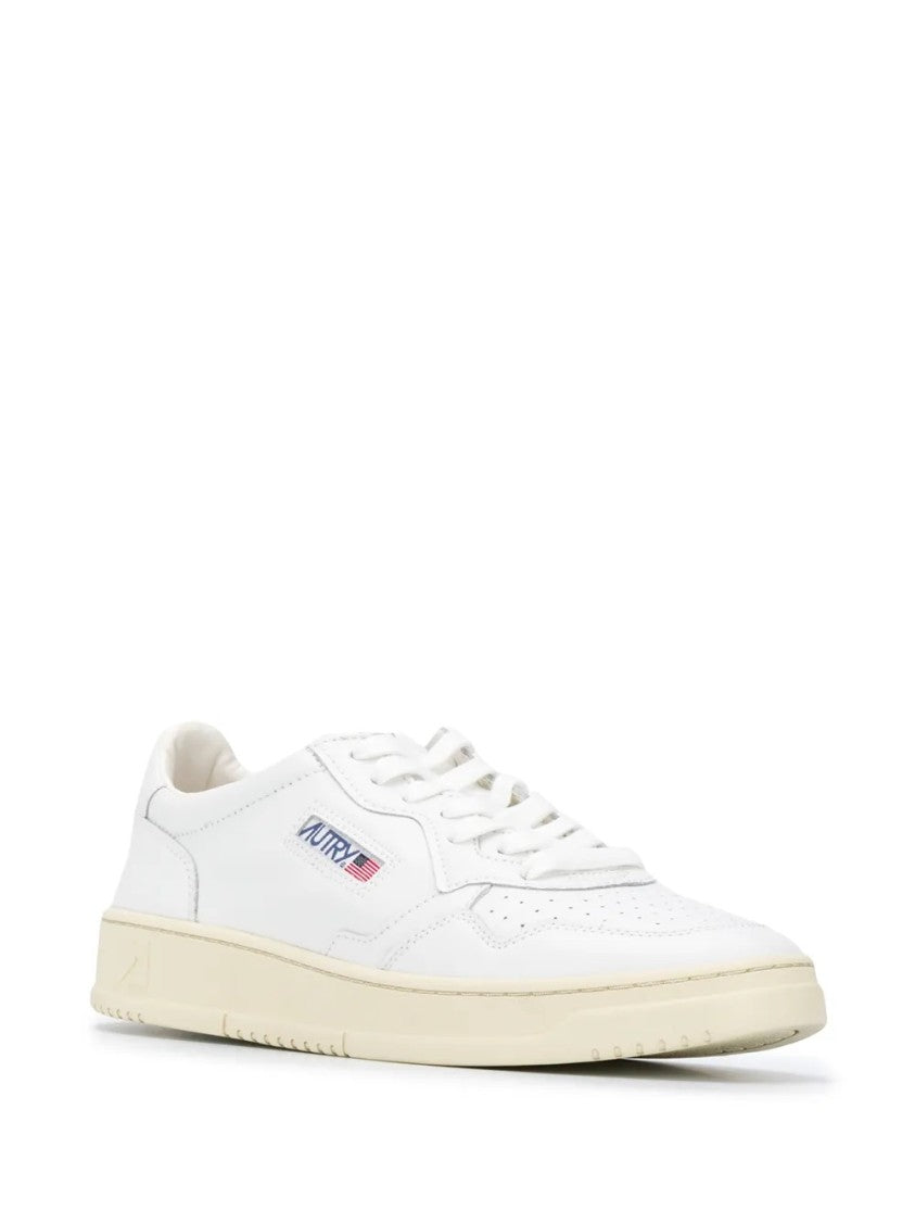 Autry White Leather Sneakers With Perforated Detailing