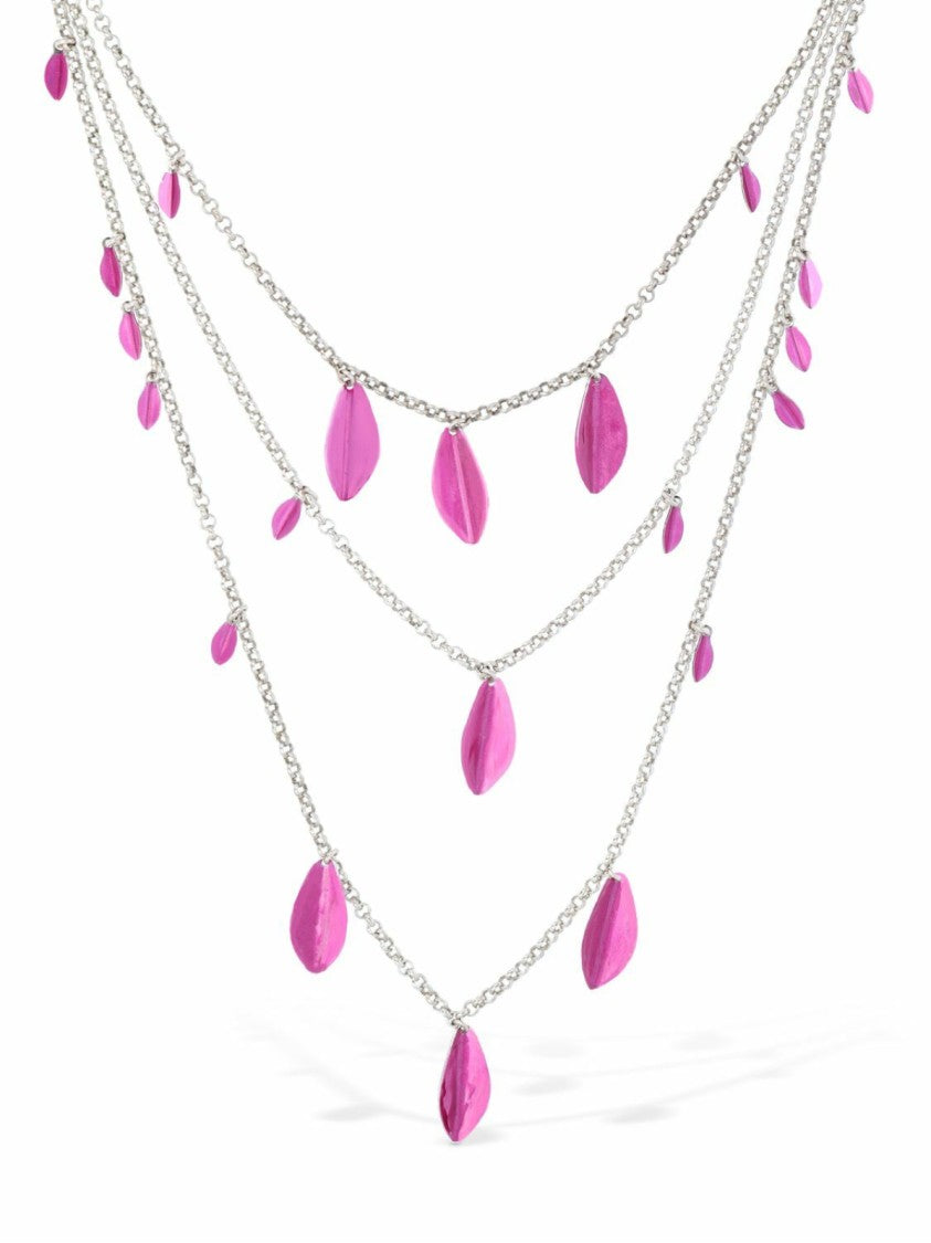Isabel Marant Metal Shiny Leaf Necklace