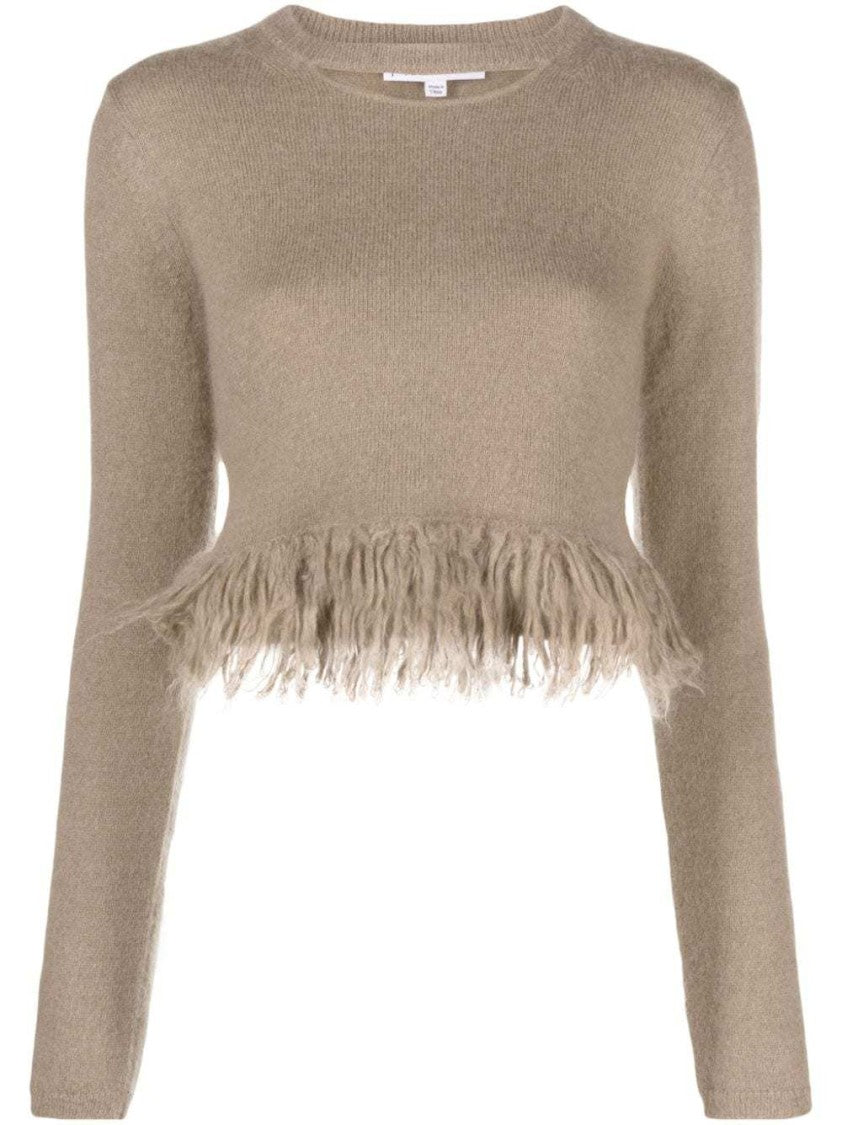 J. W. Anderson Fringed-Hem Cropped Knitwear Jumper