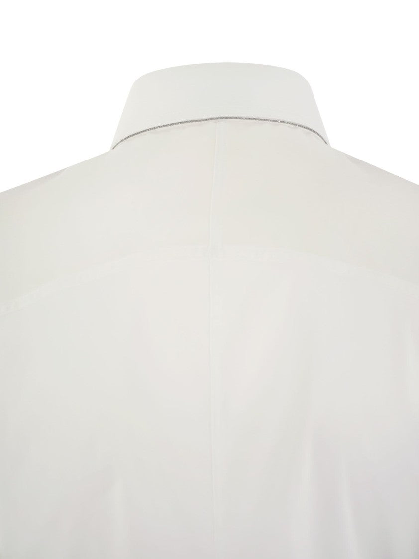 Brunello Cucinelli Stretch Cotton Poplin Shirt