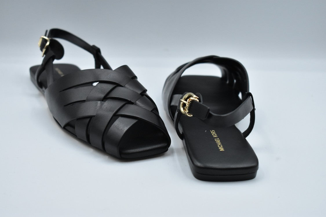 Michael Kors Black Laced Shoes With Crisscross Straps