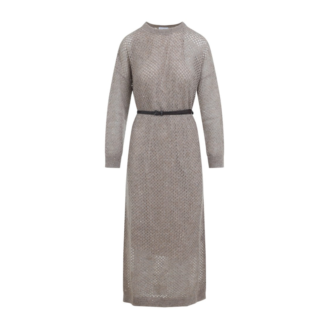 Brunello Cucinelli Long Fitted Dress With Textured Knit