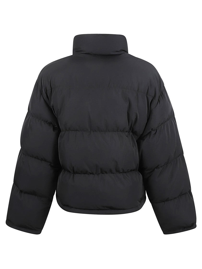 Balenciaga Puffy Textured Coat With High Collar