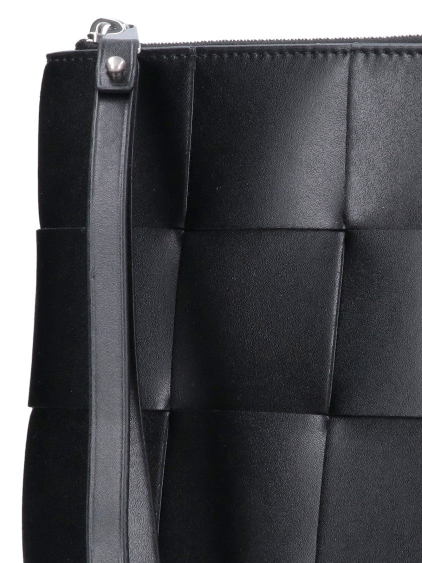 Bottega Veneta Large Intrecciato Leather Clutch With Removable Zipper Pull