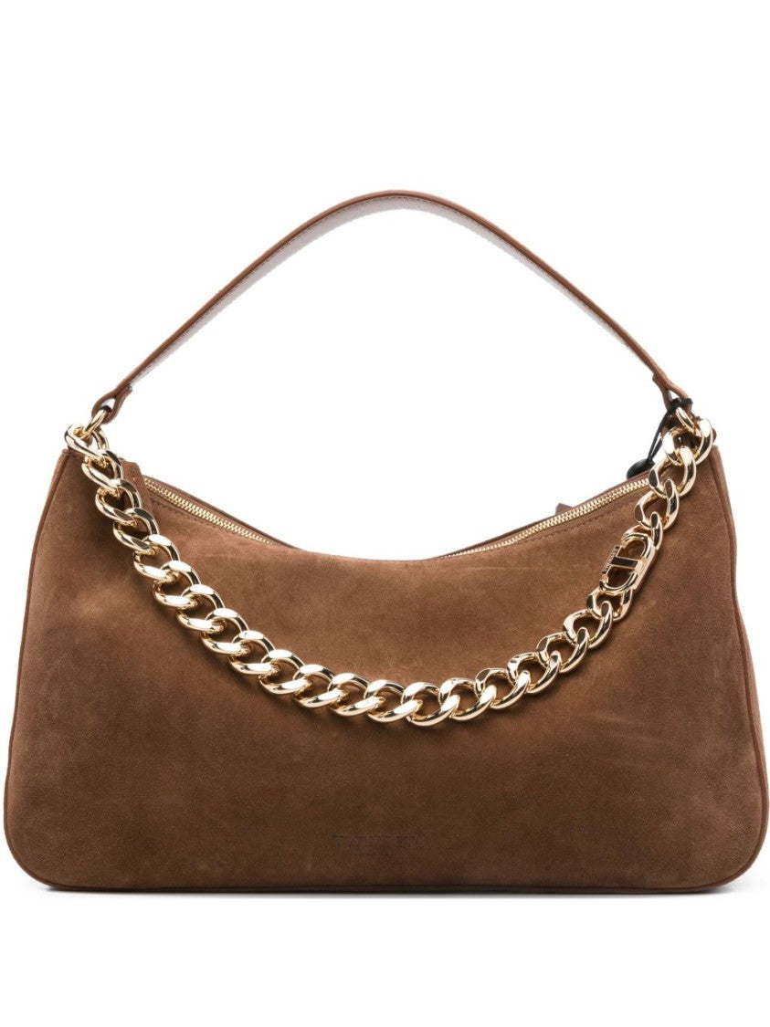 Twin-Set Brown Leather Shoulder Bag