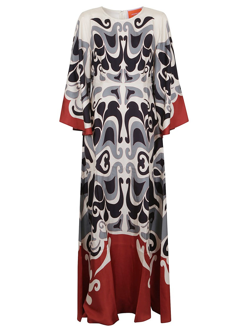 La Double J Ankle-Length Silk Dress With Hourglass Fit
