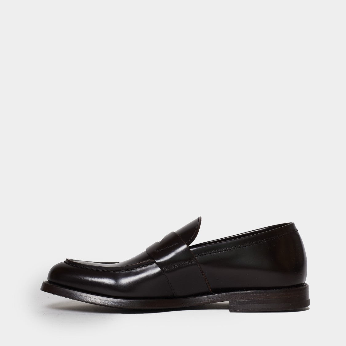 Green George Ebony Colored Leather Moccasin