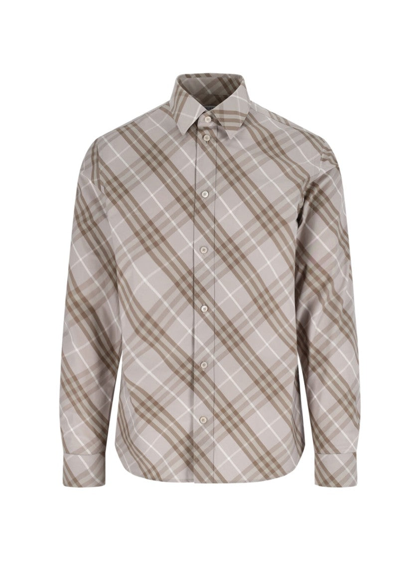 Burberry “Check” Shirt – Grey